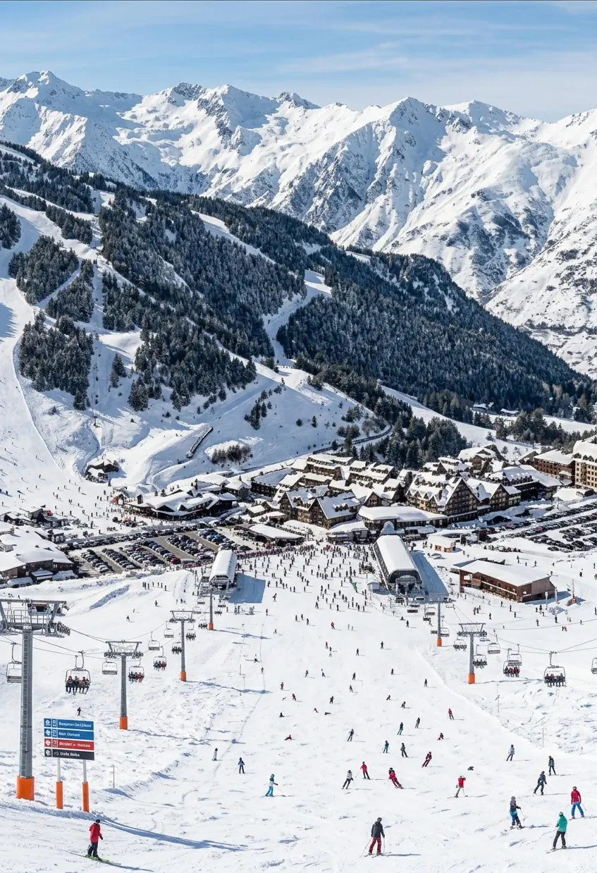 Webcam de Baqueira Beret mostrando el estado actual de la nieve y las pistas de esquí